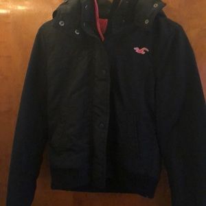black hollister coat